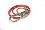 Trailer Security Breakaway Cable Red - Burst Ring Style  3mm x 1m
