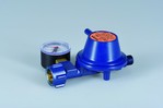 Talamex GOK Gas Pressure Regulators straight - 50mBar 1,5 Kg/H 30 Mbar - with Pressure Gauge.