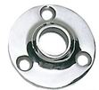 25mm Stainless Steel Pulpit Rail Socket Plate - Round