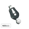 Barton N00111 Size 0 20mm Plain Bearing Pulley Block Single Fixed Eye & Becket - for 5mm max rope