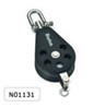 Barton N01131 Size 1 30mm Plain Bearing Pulley block Single Swivel & Becket - for 8mm max rope