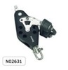 Barton N02631 Size 2 30/45mm Plain Bearing Pulley Block Fiddle Swivel Becket & Cam - for 8mm max rope