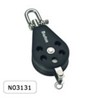 Barton N03131 Size 3 45mm Plain Bearing Pulley Block Single With Swivel & Becket - for 10mm max rope