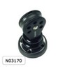 Barton N03170 Size 3 45mm Plain Bearing Pulley Stand Up Block- for 10mm max rope